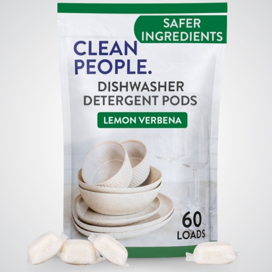 Clean People Dishwasher Detergent Powder is boosted with powerful enzymes to cut through grease & stuck-on food stains, leaving dishes sparkling clean without residue, streaks, or other mineral build-up. This simple, yet effective formula is free from harsh chemicals and synthetic fragrance making it the safer choice for your family and the environment!
Our pouches use as much as 60% less plastic and take approximately 50% less energy to produce with far lower CO2 emissions to transport and store than a rigid container, making pouches a more environmentally friendly choice.