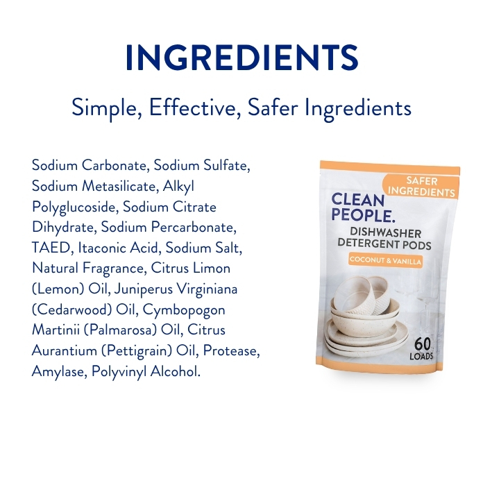 Dishwasher Pods-Ingredients-Coconut & Vanilla