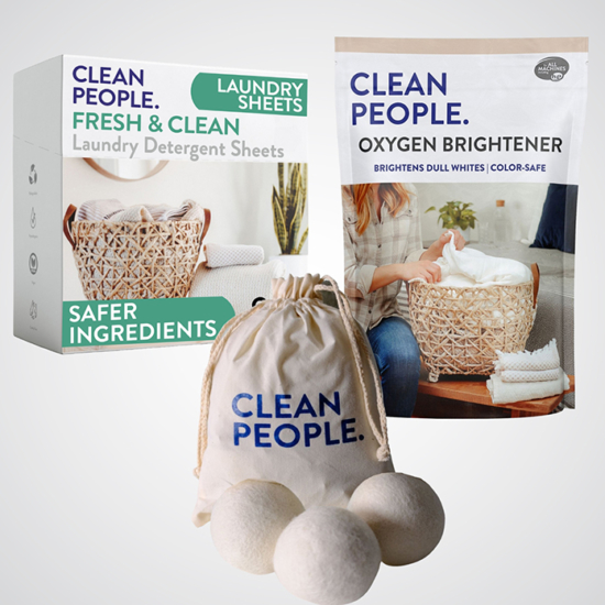 Give your bedding a makeover with our ultimate Bedding Kit!
Includes:
1.  96 Pack Laundry Sheets (Our #1 Product)
2. 41 oz Oxygen Brightener: Natural Bleach Alternative
3. 3 Pack of Jumbo, 100% New Zealand Wool Dryer Balls