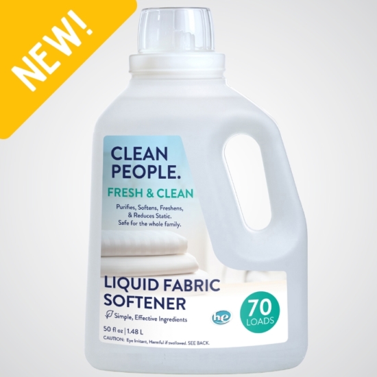 CLEAN PEOPLE Liquid Fabric Softener reduces static, softens fabrics, removes odors, and combats hard water with only 8 simple ingredients that are safe for the whole family. This is one of the ONLY liquid fabric softeners on the market to deliver powerful performance without harmful chemicals.
FREE FROM: Sulfates (SLS, SLES, and Sulfonates), 1,4 Dioxane, Parabens, Phthalates, Quaternary Ammonium Compounds (Quats or QACs), Dyes, Animal-Derived Ingredients, Alcohol, Phosphates, Formaldehyde
 