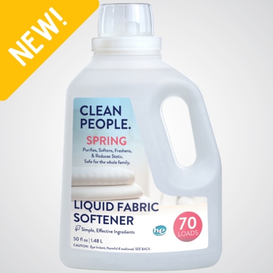 CLEAN PEOPLE Liquid Fabric Softener reduces static, softens fabrics, removes odors, and combats hard water with only 8 simple ingredients that are safe for the whole family. This is one of the ONLY liquid fabric softeners on the market to deliver powerful performance without harmful chemicals.
FREE FROM: Sulfates (SLS, SLES, and Sulfonates), 1,4 Dioxane, Parabens, Phthalates, Quaternary Ammonium Compounds (Quats or QACs), Dyes, Animal-Derived Ingredients, Alcohol, Phosphates, Formaldehyde
 