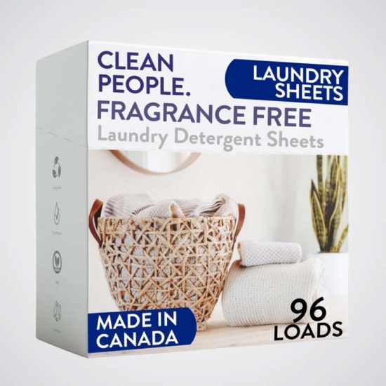 Clean People Laundry Detergent Sheets are scientifically formulated with simple, effective ingredients & no harsh chemicals to powerfully lift stains and leave you with fresh clothing.
Works with all washing machines: Top Loaders, Front Loaders, and HE (High Efficiency).  Works with Septic Tanks too! 
	
		
			
 Free Shipping & Returns

		 
	  
	
		
			 100%&nbsp;Organic Essential Oils 

		 
	  
	
		
			 Direct to Consumer Pricing