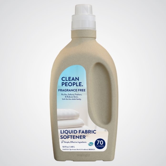 CLEAN PEOPLE Liquid Fabric Softener reduces static, softens fabrics, removes odors, and combats hard water with only 8 simple ingredients that are safe for the whole family. This is one of the ONLY liquid fabric softeners on the market to deliver powerful performance without harmful chemicals.
FREE FROM: Sulfates (SLS, SLES, and Sulfonates), 1,4 Dioxane, Parabens, Phthalates, Quaternary Ammonium Compounds (Quats or QACs), Dyes, Animal-Derived Ingredients, Alcohol, Phosphates, Formaldehyde
 