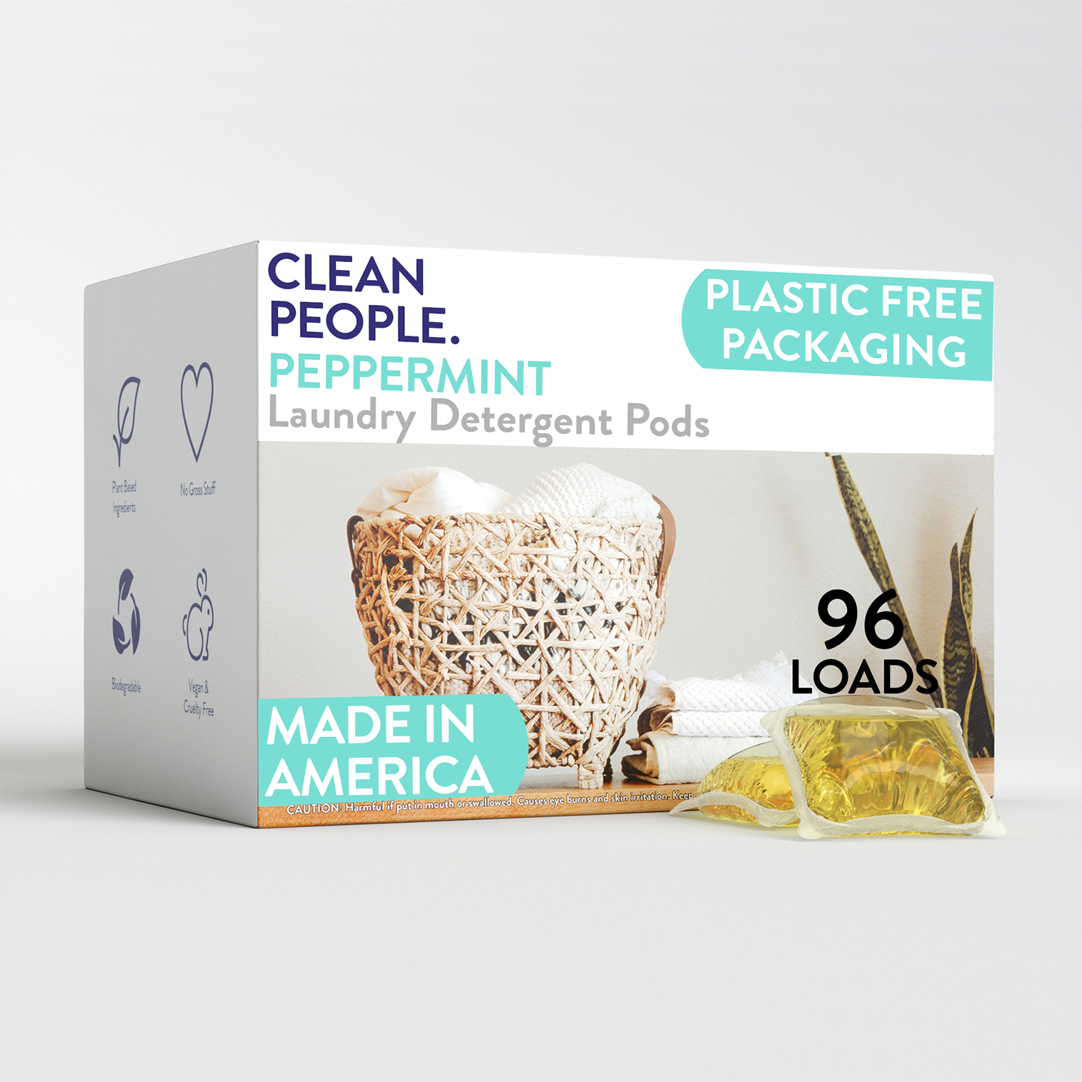 Peppermint Laundy Pods | 128 Laundry Sheets | Clean People