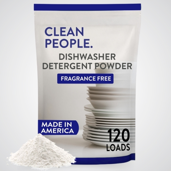 Clean People Dishwasher Detergent Powder is boosted with powerful enzymes to cut through grease & stuck-on food stains, leaving dishes sparkling clean without residue, streaks, or other mineral build-up. This simple, yet effective formula is free from harsh chemicals and synthetic fragrance making it the safer choice for your family and the environment!
