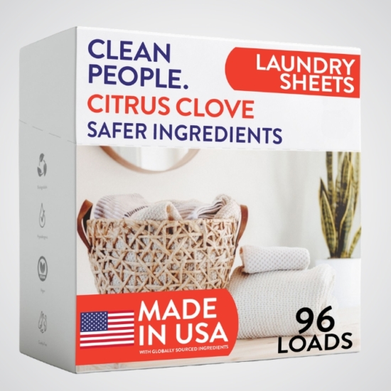 Introducing Citrus Clove Laundry Detergent Sheets - the perfect solution for keeping your clothing fresh and bright!
Made with simple, effective ingredients, this ultra-concentrated formula removes stains, brightens fabrics, and eliminates odors without any harsh chemicals.