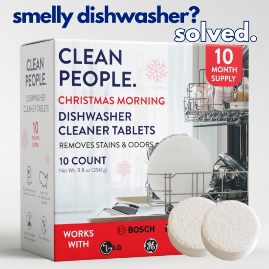 You loved our Washing Machine Cleaner Tablets so much that we just had to formulate a tablet for Dishwashers! 
Our new Dishwasher Cleaner Tablets Remove Limescale, Mineral Buildup, Grease & Odors to keep your Dishwasher looking & smelling fresh while Penetrating Deep Inside Dishwasher Components to clean where you can’t!
A clean dishwasher = clean dishes.
Appliance Cleaner Kit (10% OFF) = 10 Washing Machine Cleaner AND 10 Dishwasher Cleaner Tablets!
