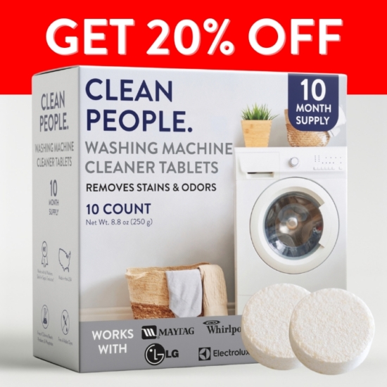 Removes Stains & Odors to keep your Washing Machine looking & smelling fresh!
Penetrates Deep Inside Washing Machine Components to Remove Grime and Scale Build Up
Works with both Top, Front Load, and HE Washers
Simple, Effective, Plant & Mineral Based Cleaning Ingredients