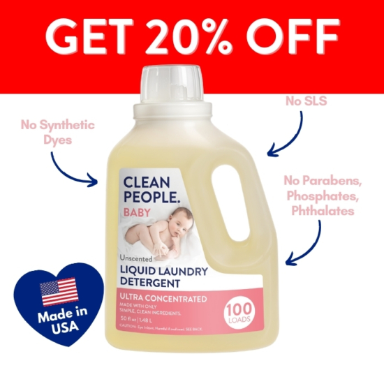  Introducing CLEAN PEOPLE Baby Liquid Laundry Detergent. Let