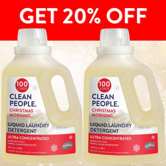  Introducing CLEAN PEOPLE Christmas Morning Liquid Laundry Detergent. Let