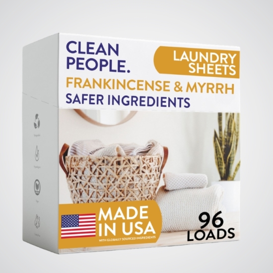 Clean People Laundry Detergent Sheets are scientifically formulated with simple, effective ingredients & no harsh chemicals to powerfully lift stains and leave you with fresh clothing.
Works with all washing machines: Top Loaders, Front Loaders, and HE (High Efficiency).  Works with Septic Tanks too! 
	
		
			
 Free Shipping & Returns

		 
	  
	
		
			 100%&nbsp;Organic Essential Oils 

		 
	  
	
		
			 Direct to Consumer Pricing