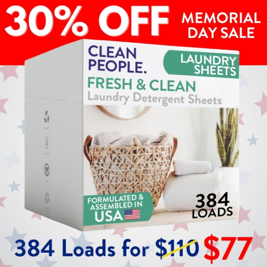 We are offering a YEAR'S worth (384 Loads) of our BEST SELLING Laundry Detergent Sheets for 30% OFF. 

Original Price: $110
SALE Price: $77
Savings: $33

***Because this Bundle is already discounted 30%, coupon codes do not apply to it!