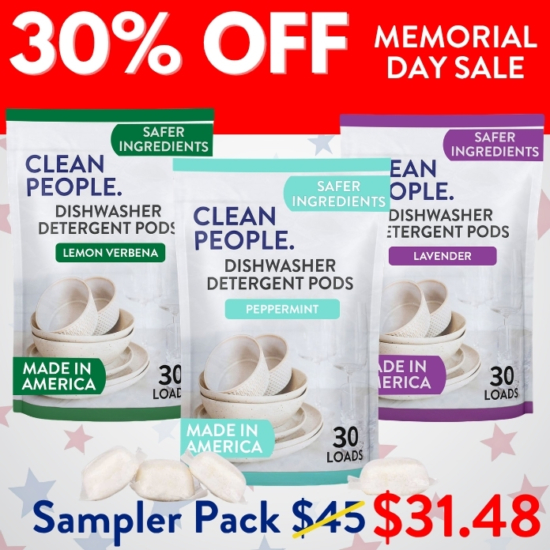 Want to sample all our Dishwasher Pod scents before you go all in on one? We got you! The sampler pack gives you 30 pods EACH of Lemon, Peppermint, and Lavender - total of 90 pods.
Buying the Dishwasher Pods Sampler Pack for $31.48 saves you $13.49!


***Because this Bundle is already discounted 30%, coupon codes do not apply to it!