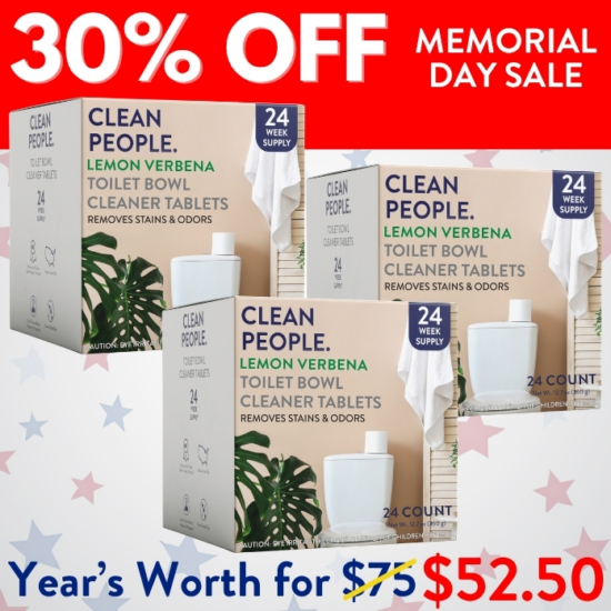 Good for You, Good for the Environment 
This tough little tablet dissolves quickly, working to remove hard water stains, rust, limescale buildup and odors without the harsh chemicals found in many toilet cleaners, leaving nothing but a sparkling bowl and fresh lemon verbena scent behind. Just drop, brush and flush!
Net Weights: Each Tablet weighs 15 grams
&nbsp;