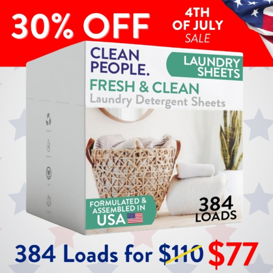We are offering a YEAR'S worth (384 Loads) of our BEST SELLING Laundry Detergent Sheets for 30% OFF. 

Original Price: $110
SALE Price: $77
Savings: $33

***Because this Bundle is already discounted 30%, coupon codes do not apply to it!