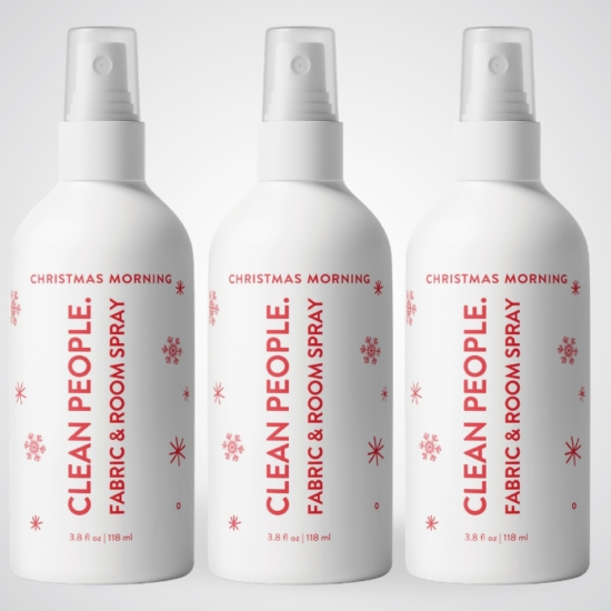 Ditch the toxic synthetic fragrances and use CLEAN PEOPLE Fabric & Room Spray. Scented with ONLY essential oils and made with clean ingredients, this is a great way to make your home smell amazing without using synthetic fragrances. Spray on your pillows, sheets, bathroom, closet or wherever you want to have a fresh smell to lift your spirits.  Safe around kids and pets!
P.S. It comes in a beautiful glass bottle!