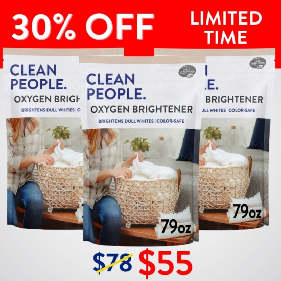 Get more cleaning power for your laundry with our Oxygen Brightener Bundle! Perfect for tackling stains, odors, and dingy whites while keeping your laundry routine fresh and simple.
Buying the Oxygen Brightener Bundle for $55 saves you $23!


***Because this Bundle is already discounted 30%, coupon codes do not apply to it!